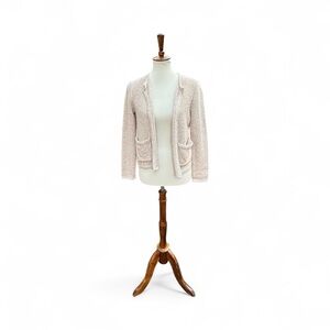 Ann Taylor Women's Cream Sweater Jacket/Cardigan Size S